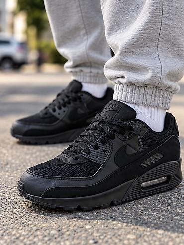 найк аир макс 90: Мужские кроссовки, 41, Nike, Б/у, цвет - Черный, Самовывоз — 1