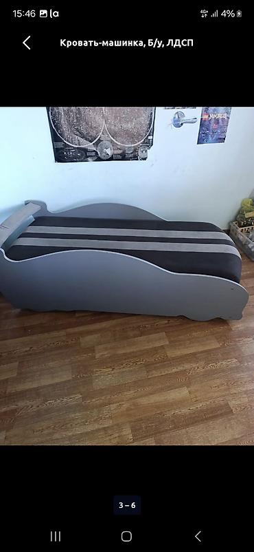 bunk bed: Кровать-машинка, Б/у, ЛДСП — 5
