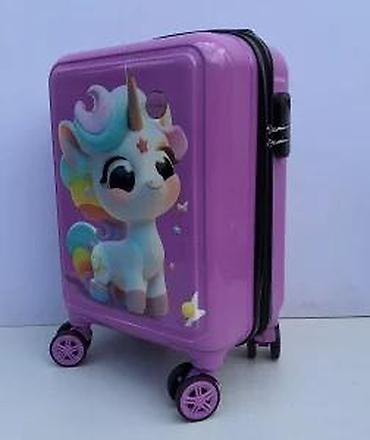 Rančevi, torbe i koferi: Dečji kofer na točkiće – jednorog motiv - Tvrdi kofer kabinske — 13