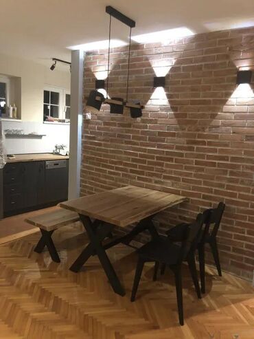 Stolovi: Trpezarijski Sto od Hrasta – Masivno drvo i metal 🪑 Unikatni sto — 13