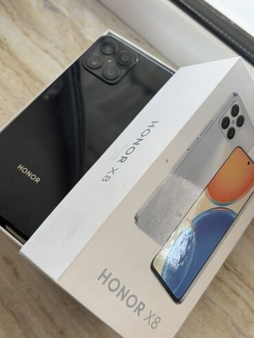 телефон fly tech 4: Honor X8, 128 GB, rəng - Qara