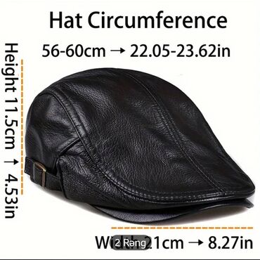 Baş geyimləri: Papaq, S/56, rəng - Qara — 3