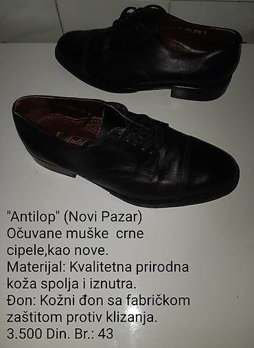 patike br 39: Muške elegantne cipele Antilop (Novi Pazar) – crne - Broj: 43 - — 1
