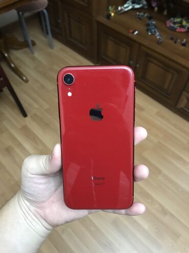 Apple iPhone: IPhone Xr, Б/у, 128 ГБ, Красный, Зарядное устройство, Чехол, 100 %