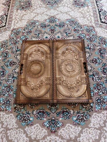 Nərdlər: Taxta nərd-şahmat lövhəsi - Material: massiv taxta, yandırma və — 5