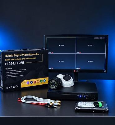 et xali ucun derman: DVR 4 çıxışlidir Təzədir. Telefondan izleme 2 ədəd kamera Gündüz gece — 1