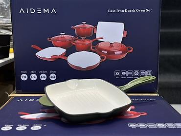 галоген: Набор чугунной посуды AIDEMA — Cast Iron Dutch Oven Set. Состав и — 2