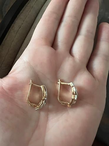 Другие ювелирные изделия: 1-Серьги СССР, вес 6,19 очень красивые, редкие, камни муассанит — 13