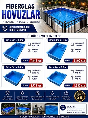 насосы для бассейна: Həyətiniz üçün möhkəm, keyfiyyətli və uzunomurlu fiberglas hovuzlar — 2