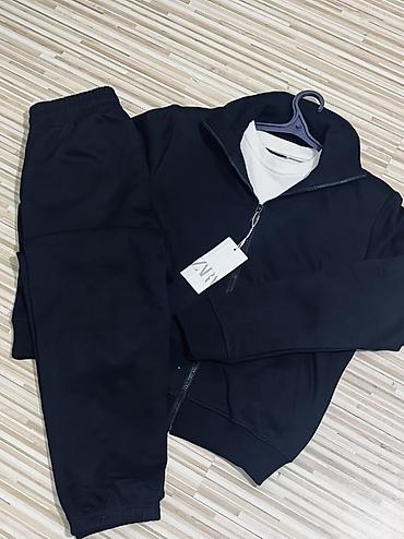 z maks: Спортивный костюм двойка от ZARA - Цвет: глубокий черный. - Материал — 2