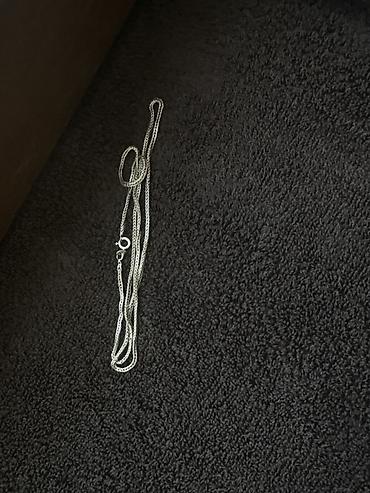 змейка: Серебристая цепочка с плетением «шнурок» (rope chain).925 пробы - — 1