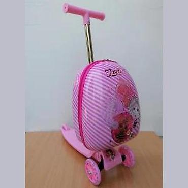 Trotineti, skejtbordovi i hoverbordovi: Dečiji trotinet sa integrisanim koferom u roze boji, idealan za — 16