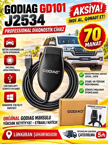 вскрытие авто: GODIAG GD101 J2534. Сквозной диагностический кабель для — 1