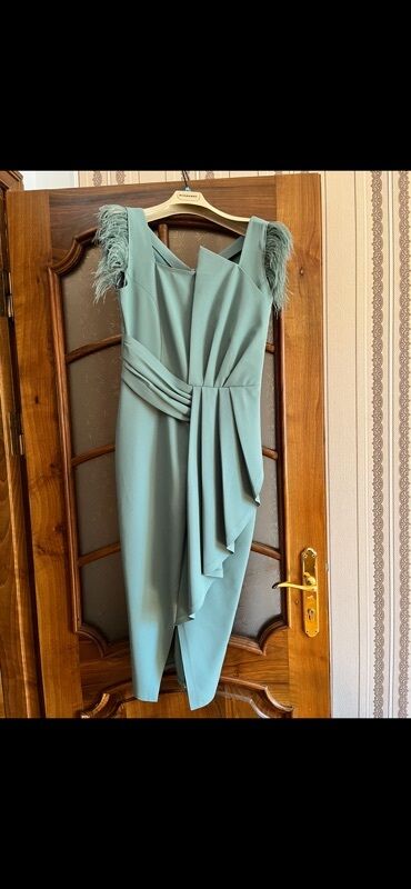 Пиджаки: Zərif ziyafət/şam libası - Rəng: açıq firuzə/yerli ada mavi - Model