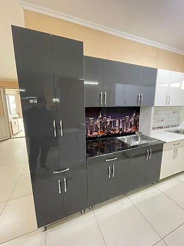 Кухонный гарнитур с глянцевыми фасадами - Модульная система lalafo.kg да Кухонный гарнитур с глянцевыми фасадами - Модульная система