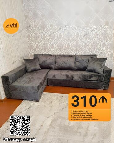 2 nəfərlik divan: Künc divan, Açılan, Bazalı, Parça, Şəhərdaxili pulsuz çatdırılma