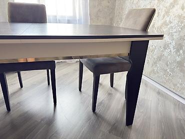 Mebel: Mətbəx üçün, İşlənmiş, Açılan, Dördbucaq masa, 4 stul — 1