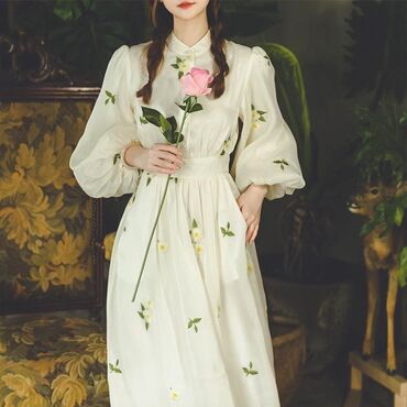 макароны от сабины: Повседневное платье, Китай, Осень-весна, Длинная модель