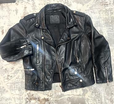 Qadın geyimləri: Dəri kurtka, Bershka, L — 1