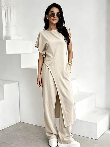 vera handmade: Ženski komplet – asimetrična tunika + široke pantalone-2999 din 
S M L — 1
