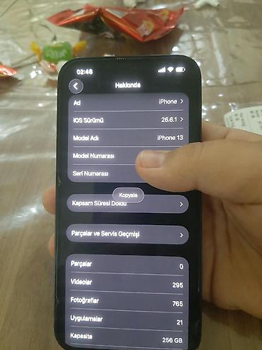 iphone xs kamera: IPhone 13, 256 GB, Midnight, Zəmanət, Face ID — 10