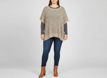 Women`s poncho, size 6XL
