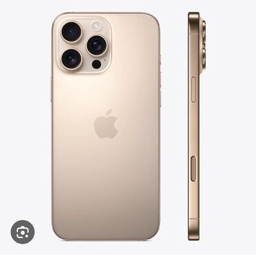 айфон 16 макс: IPhone 16 Pro Max, Колдонулган, 256 ГБ, Desert Titanium, Каптама, Кабель, Куту, 96 %