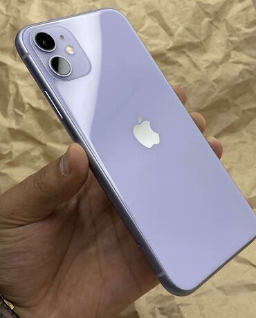 Apple iPhone: IPhone 11, Б/у, 128 ГБ, Deep Purple, Зарядное устройство, Защитное стекло, Чехол, 87 %