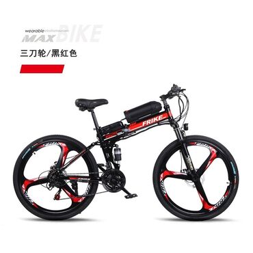 спортивные инструменты: Электровелосипед, колеса 26 дюйм, разгоняется до 30 км/ч, полного