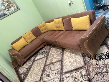 yataş mebel: Угловой диван, Б/у, Раскладной, С подъемным механизмом, Нет доставки