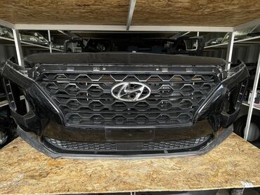Бамперы: Передний Бампер Hyundai 2020 г., Б/у, цвет - Черный, Оригинал