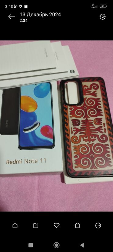 телефоны редми нот 11: Redmi, Redmi Note 11, Колдонулган, 128 ГБ, түсү - Көгүлтүр, 2 SIM