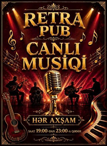 plastik qapi pencere: Retra Kafe Pub – canlı musiqi ilə axşamlar Xidmət: - Canlı musiqi — 1