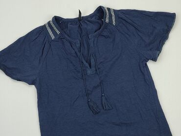 niebieska bluzki z falbankami: Blouse, M (EU 38), condition - Good