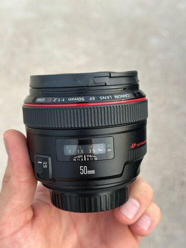 Canon 50mm f/1.2 Lens 2-3 dəfə istifadə olunub yenidən seçilmir Ön