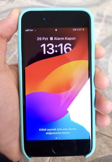 ayfon 17: IPhone SE 2020, 64 ГБ, Черный, Отпечаток пальца, Беспроводная зарядка