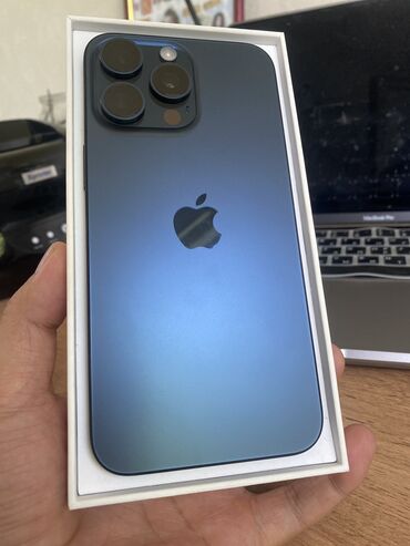 купить поко ф6 про в бишкеке: IPhone 15 Pro Max, Колдонулган, 256 ГБ, Blue Titanium, Кабель, 100 %