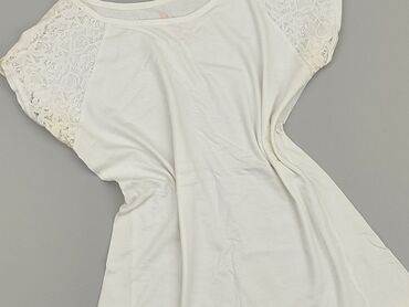 białe bluzki ze złotym nadrukiem: T-shirt, S (EU 36), condition - Perfect