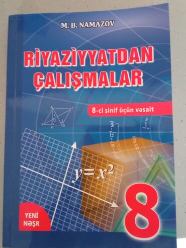 6 cı sinif kitapları: Namazov 8 ci sinif 
5 azn 
çatdırılma:metrolara 1 manat