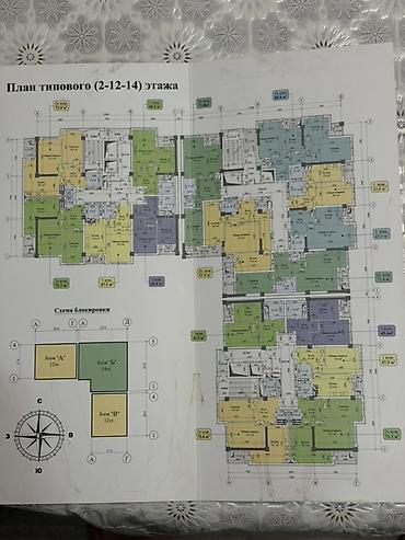 hata kg: 2 комнаты, 72 м², 10 этаж, ПСО (под самоотделку) — 4
