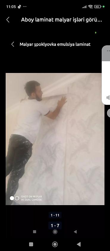 freelance vakansiya 2026: Aboy ustasi şpoklyovka ustası divar kağızları ustası laminat ustası — 4