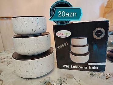 soba islenmis: Mətbəx və ev aksesuarları setləri - 3’lü saxlama qabı – İlkay — 1