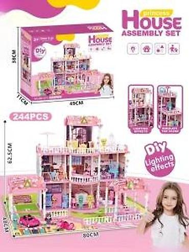 bager igracka za decu: Velika kuća za lutke – Princess House Assembly Set, 244 delova - — 5