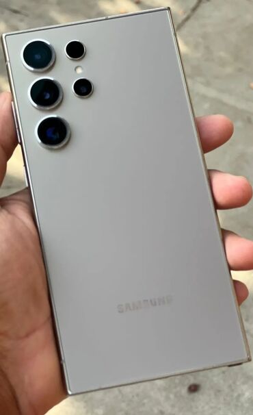 телефон базар: Samsung Galaxy S24 Ultra, Колдонулган, 256 ГБ, түсү - Күмүш, 1 SIM, eSIM