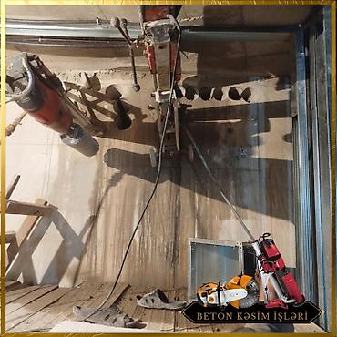 Beton işləri: #Betonkesme #betondeşmə Beton kubik kərpic - dən kəsim deşim — 12