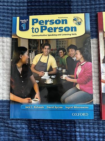 диск: Person to Person 1 и 2, Oxford, оригинал, с CD —— Student Book 1 и 2 — 2