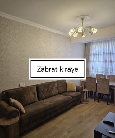 аренда квартир в новостройках: Zabratda bina tipli temirli ve esyali 2 otaq menzil kiraye verilir