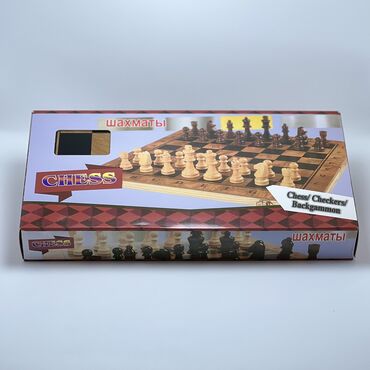 Шахматы: Шахматы 3 в1: Шахматы Шашки Нарды Шахматы деревянные — 6