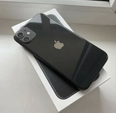 бу телефоны в рассрочку: IPhone 11, Колдонулган, 128 ГБ, Кара, Куту, 77 %