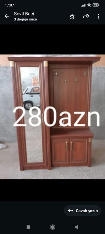 2ci əl şkaf: Paylaşım mingecevre aiddir prixoja səliqəli vəzyetdedir.280azn real